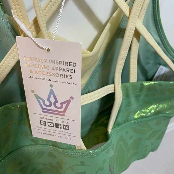 Crowned Athletics Lily Pad Princess Sports Bra XS - Picture 4 of 8